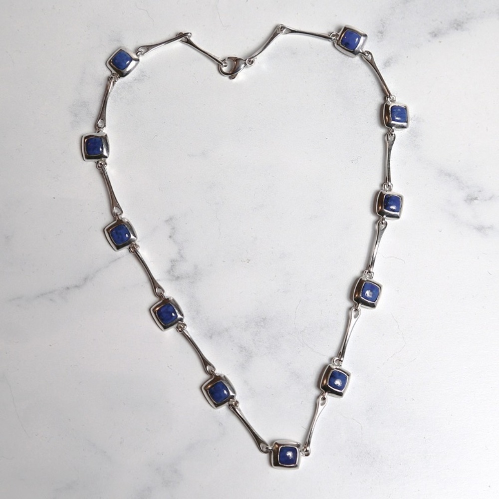 Sterling and Lapis Necklace
